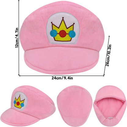 Anime Mario & Luigi Plush Hats — Kawaii Cappy, Princess Peach, Waluigi, Wario & Mushroom Stuffed Dolls, Birthday Gifts for Kids