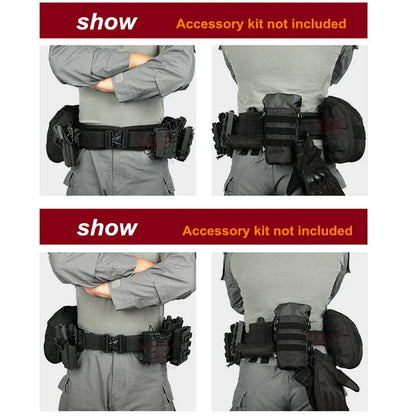 YAKEDA Battle Molle Riggers Belt – Heavy-Duty 3-in-1 Tactical Duty Belt with Anti-Slip Pad & Inner Belt