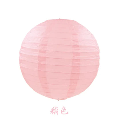 Round Paper Lanterns for Birthday Wedding Party Decor, DIY Hanging Lampion Balls, 4/6/8/10/12/14/16 Inch Craft Supplies