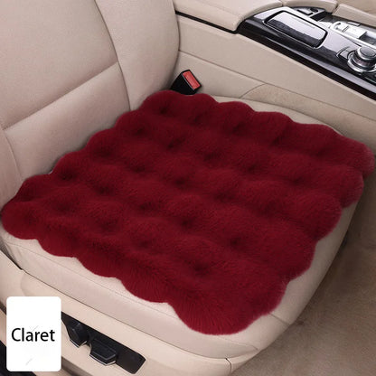 Winter Plush Car Seat Covers – Ultra-Soft Rabbit Fur Cushion Pads for Warmth, Universal Fit Auto Chair Protectors
