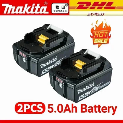 100% Original Makita 18V Lithium Battery – 6Ah/5Ah/3Ah Compatible with DTW700, DDF487, DTD173, DGA404, HR140D, DJV182 Tools