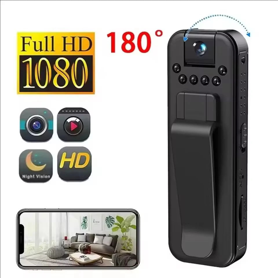 1080P HD Mini Body Camera - Portable Digital Video Recorder with Night Vision and Infrared Recording