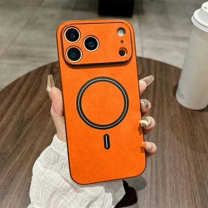 MagSafe Leather Shockproof Phone Case - Magnetic Wireless Charging Cover for iPhone 11, 12, 13, 14, 15, 16 & 17 Series