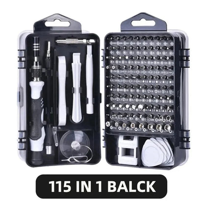 115/117-in-1 Precision Screwdriver Set – Magnetic Hex Bits Hand Tool Kit for iPhone, Xiaomi, Mac & PC Repair
