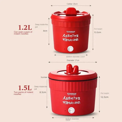 450W Mini Electric Cooking Pot – Multifunctional Rice Cooker, Hot Pot, Noodles, Porridge & Frying Pan