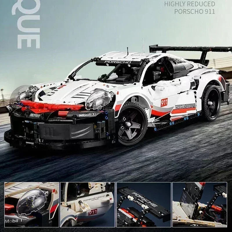 1580+PCS Technical Super Sports Car Building Kit – 1:10 Scale DIY Model Race Car Toy for Kids & Collectors