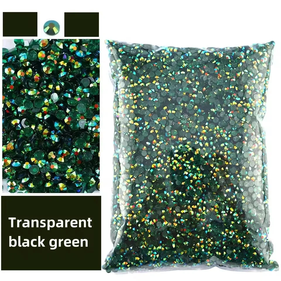 Jelly AB Resin Rhinestones 2-6mm — Non-Hotfix Flat Back Plastic Crystals & Strass Glitters, Large Pack
