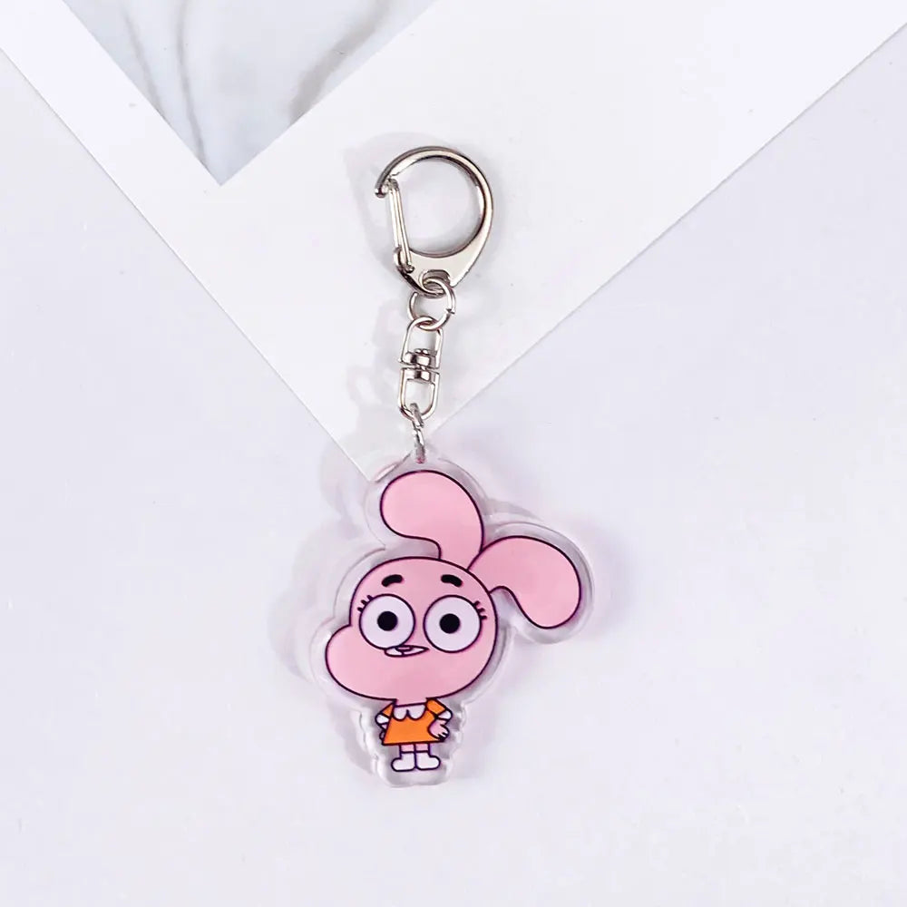 The Amazing World of Gumball Keychain — Cute Anime Acrylic Bag Charm & Backpack Pendant, Perfect Gift for Fans