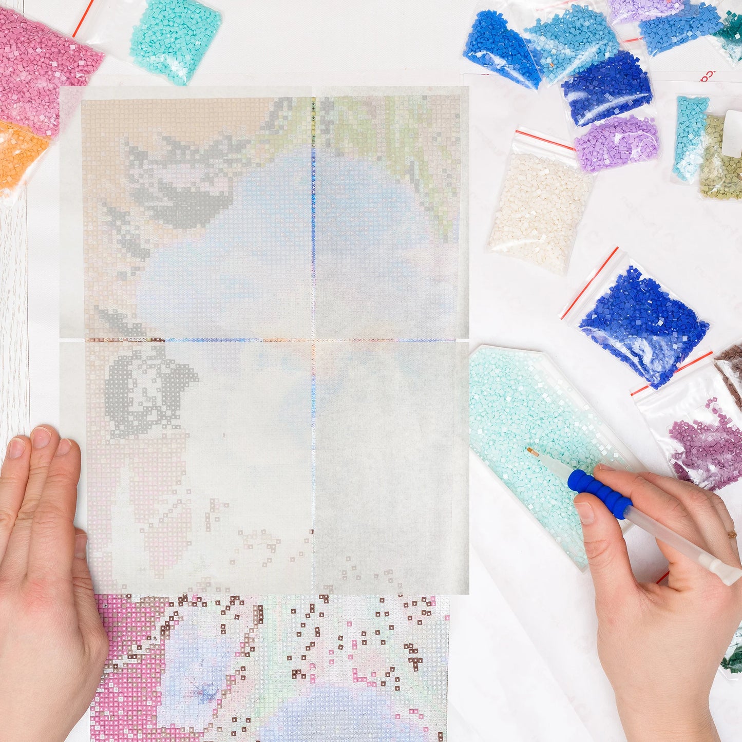 220 Sheets Diamond Painting Paper – Double-Sided Non-Stick Cover Replacement for 5D Diamond Painting Accessories