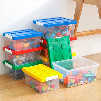 Stackable Kids Building Block Storage Box – Toy Organizer & Container for Books, Stationery, Snacks & Sundries