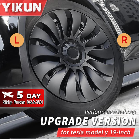 4PCS HubCap Performance Rim Covers – Replacement Wheel Caps for Tesla Model Y 19-Inch (2018-2024)