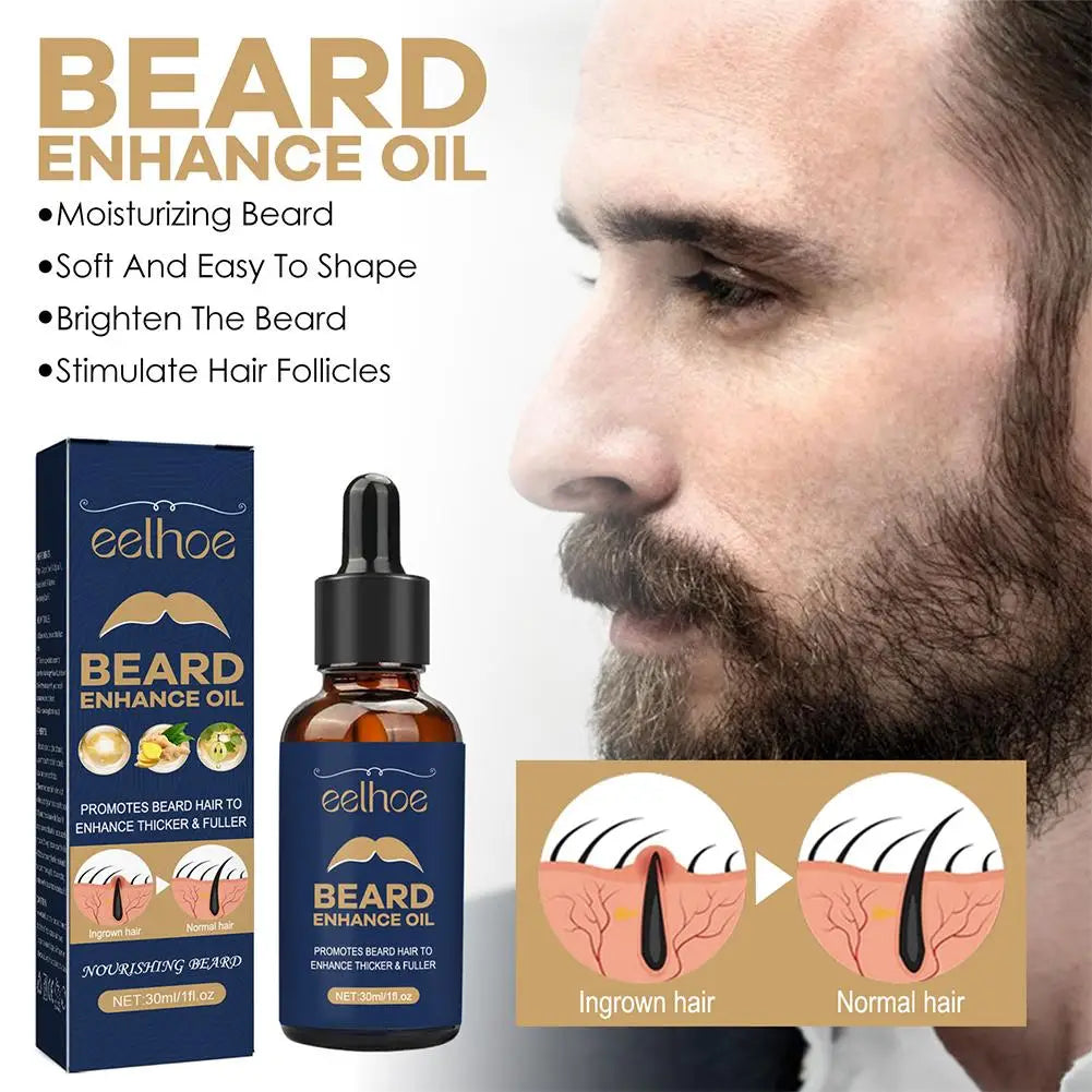 30ml Men’s Beard Growth Oil – Nourishing Beard Care Serum for Softening, Strengthening, Thickening & Grooming Styling Beard Oil for Fuller Beard Growth