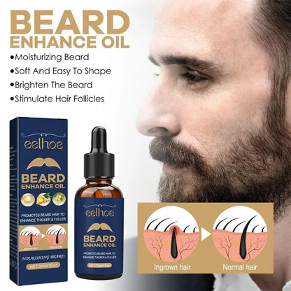 30ml Men’s Beard Growth Oil – Nourishing Beard Care Serum for Softening, Strengthening, Thickening & Grooming Styling Beard Oil for Fuller Beard Growth