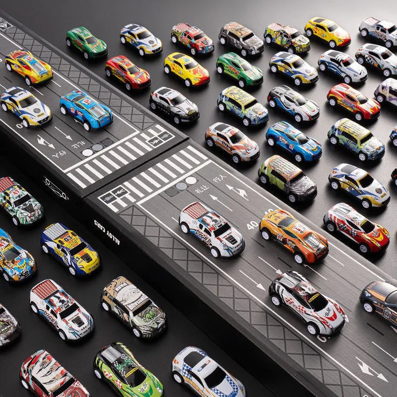 48-Piece Alloy Toy Car Set — Classic & Racing Tin Cars Kids Gift Box, Christmas Present