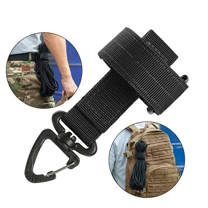Multi-Purpose Nylon Gloves with Hook – Safety Clip Work Gloves for Tactical, Climbing, & Camping Outdoor Activities