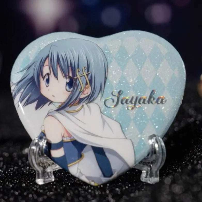 Madoka Magica Anime Cosplay Brooch - Metal Heart Backpack Pin Badge