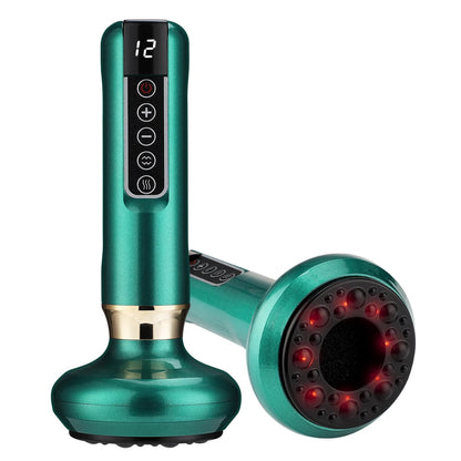 12/6 Levels Intelligent Vacuum Cupping Massager – Negative Pressure Heating Wireless Scraping Apparatus for Meridian Relaxation