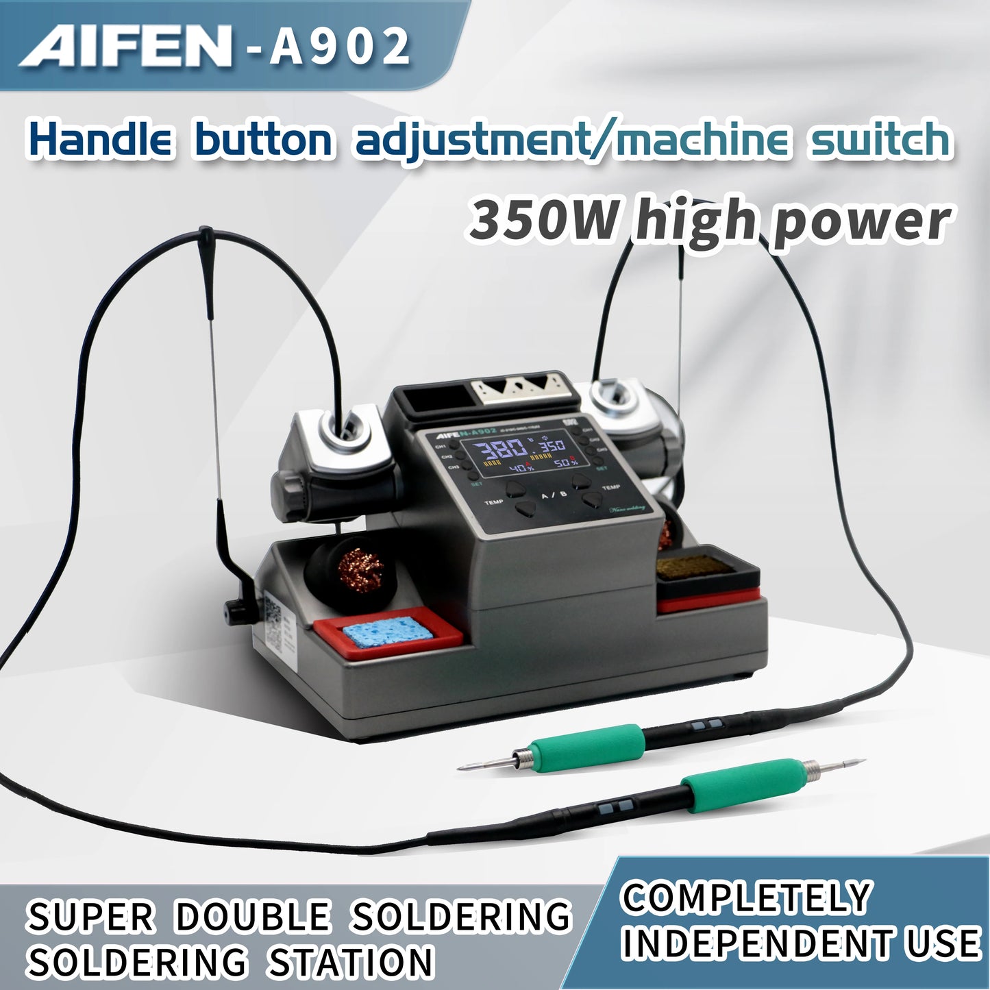 AIFEN A902 Soldering Station – Double Station C115, C210, C245 for Cell-Phone PCB & IC Repair Soldering Tools