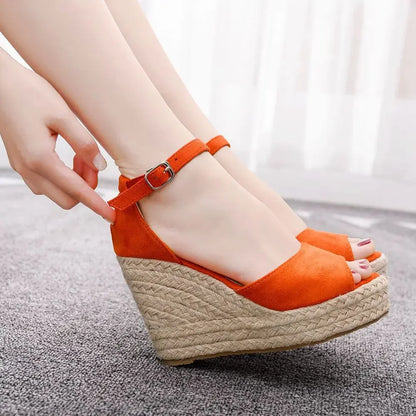 Plus Size Women’s Summer Wedges – High Heel Platform Sandals for Party, Evening & Wedding, Sizes 32–44