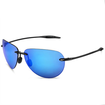 JULI Sports Sunglasses – TR90 Rimless Frame for Men & Women, Ideal for Running, Fishing, Golf, Surfing, and Driving, Model MJ8008