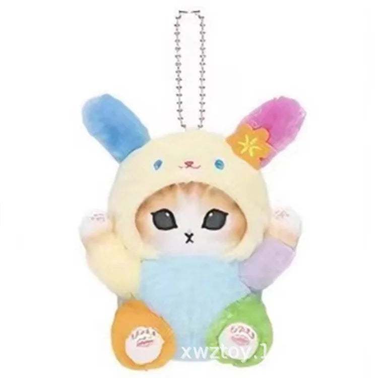 Kawaii Mofusand Shark Cat Keychain – Cute Cartoon Pendant Doll for Backpack & Decor