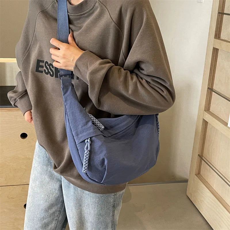New Nylon Fabric Shoulder Bag – High Capacity Women's Crossbody Messenger Bag, Versatile & Leisure Hobo