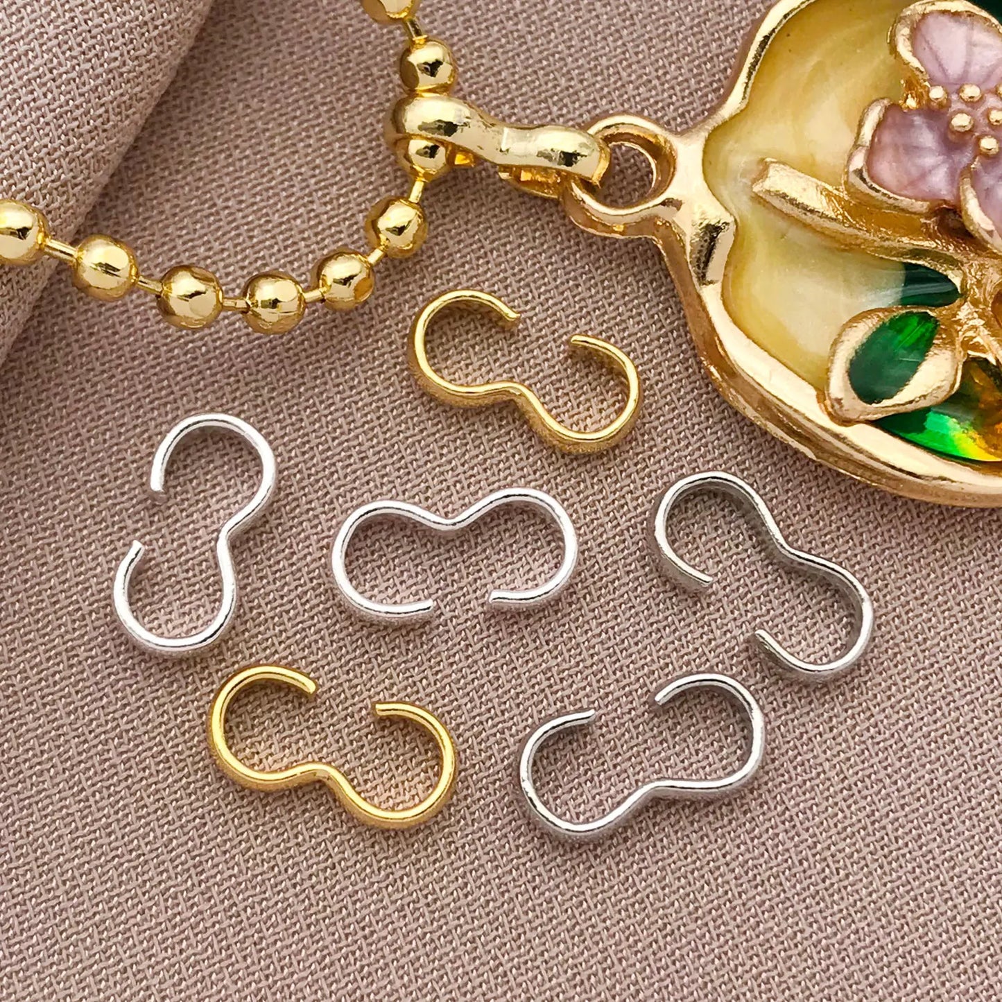 18K Copper-Plated Jewelry Clasps - 10/20pcs Thick Open Buckles for DIY Bracelet Making Accessories