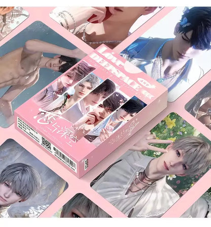 Love and Deepspace Collectible Photo Cards – 55-Piece LOMO Card Set Featuring Sylus, Zayne, Rafayel, Xavier & Caleb, Perfect Gift for Fans