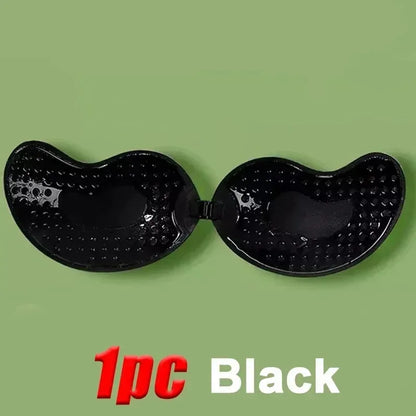 1/2pcs Invisible Women’s Push-Up Bra – Backless Strapless Silicone Self-Adhesive Front Placket Underwear