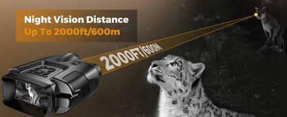 4K Night Vision Binoculars with 8X Digital Zoom – 5000mAh Rechargeable Infrared Goggles for Hunting & Surveillance