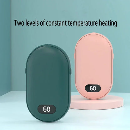 Hand Warmer USB Mobile Power Bank - Charging Electric Hand Heater Warmer with Digital Display - Mini Multi-Function Pocket Warmer