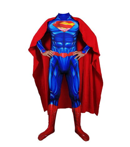 Adults Man of Steel Cosplay Costume – Superhero Zentai Bodysuit Jumpsuit for Halloween & Parties