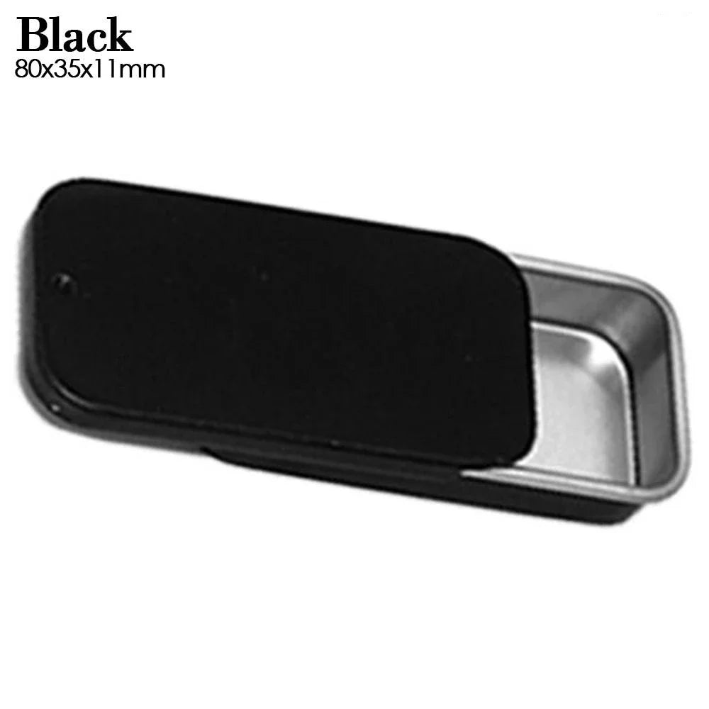 Metal Rectangular Mini Tin Box – Hinged Push-Top Candy, Pill & Small Storage Container