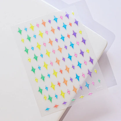 5D Macaron Nail Stickers - Embossed Flower, Fruit, Bear & Rabbit Charms for Summer DIY Manicure Decoration