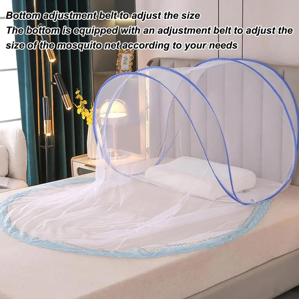 Portable Camping Tent Bed Canopy — Foldable Mesh Mosquito Net for Outdoor Use, Single Bed, Easy Setup