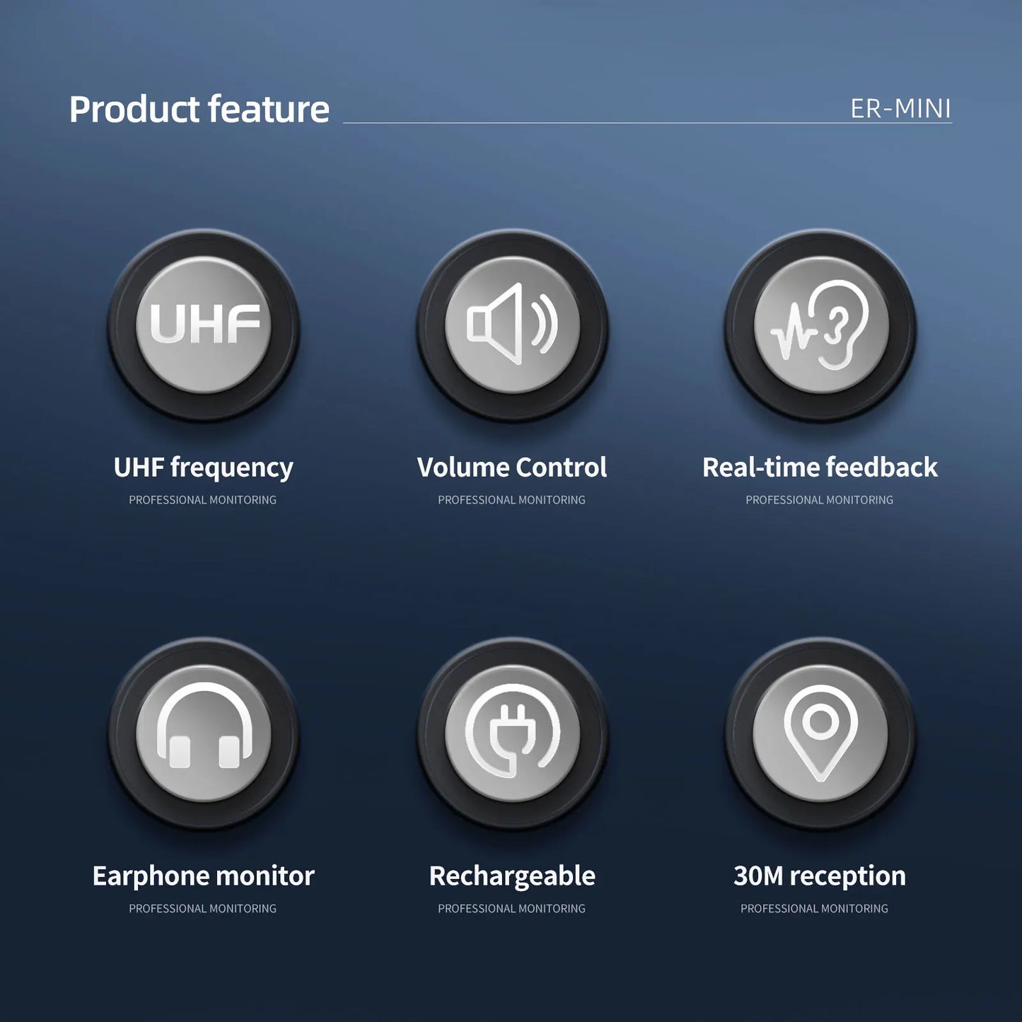 Debra Portable UHF IEM Wireless In-Ear Monitor System – Rechargeable Audio Mini for Music, Live Broadcast & Audio Monitoring