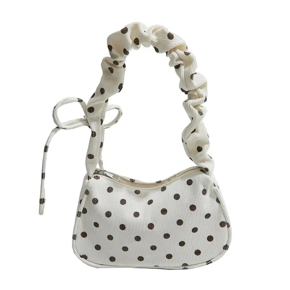 Grid Mini Handbag - Adjustable Strap Handheld Crossbody Commuter Underarm Shoulder Bag