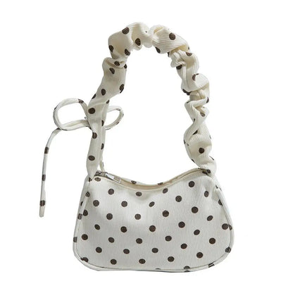 Grid Mini Handbag - Adjustable Strap Handheld Crossbody Commuter Underarm Shoulder Bag