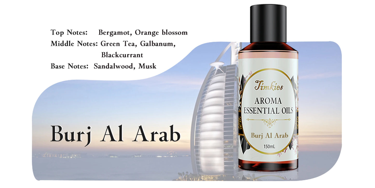 150ml Aroma Diffuser Essential Oil - Hotel Scent for Home, Office, SPA, Car & Clubs (Burj Al Arab Fragrance)