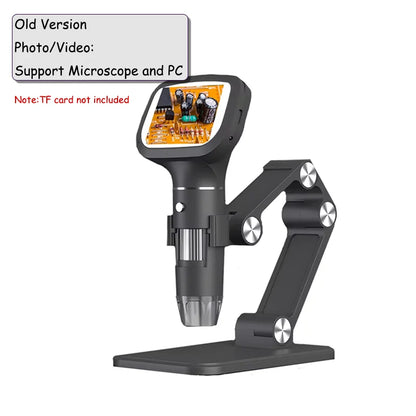 Dodosee 2.4" Digital Microscope 1600X 1080P – Handheld Portable Magnifier with 8 LED Lights for Coins, Kids Learning, Photo & Video Inspection