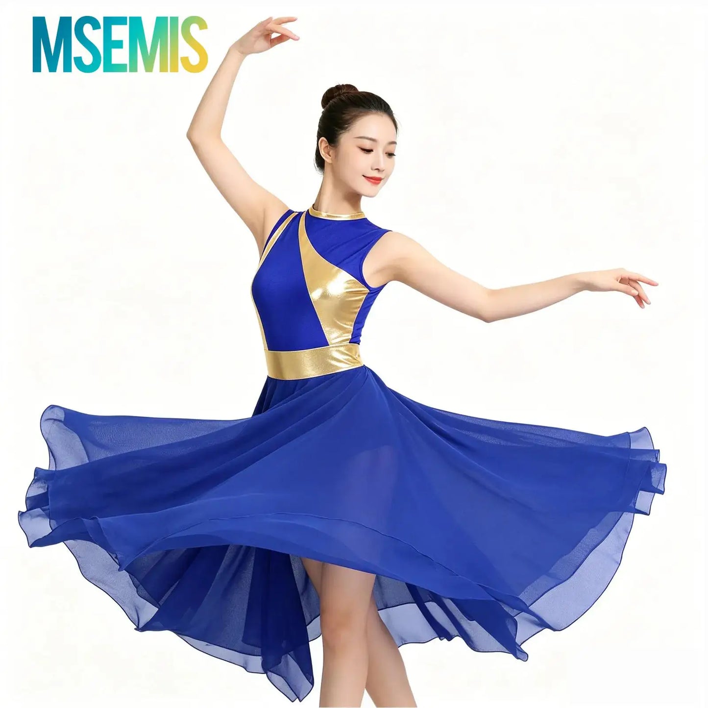 Women's Praise Dance Dress - Modern Liturgical Church Choir Costume with Irregular Hem for Ballet & Contemporary Dance