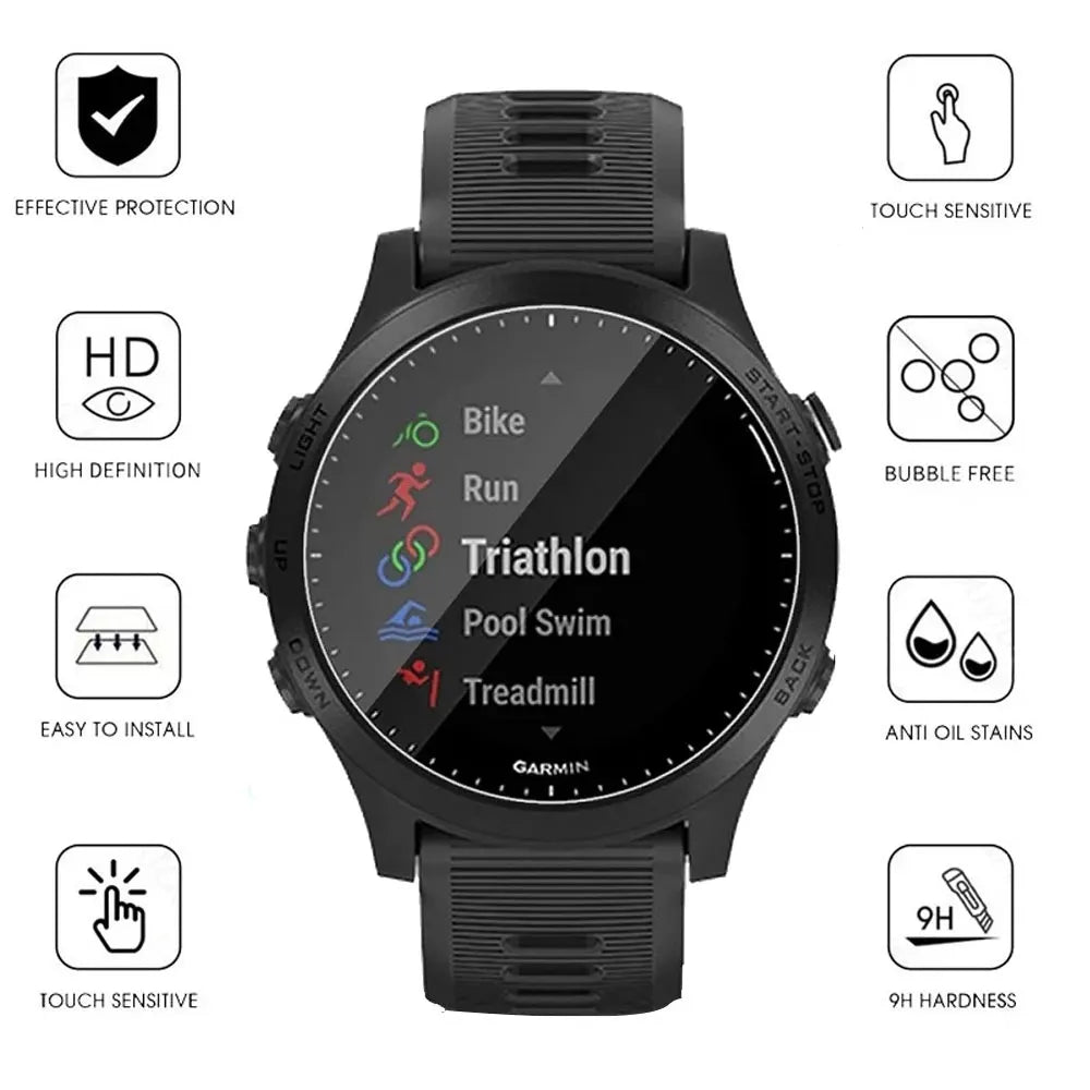 TPU Case & Tempered Glass Screen Protector for Garmin Forerunner 255/255S/955 – Protective Bumper Cover