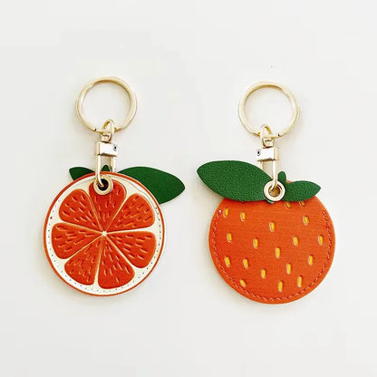 Leather Keychain Case for Apple AirTag – Cute Protective Anti-Scratch GPS Tracker Cover