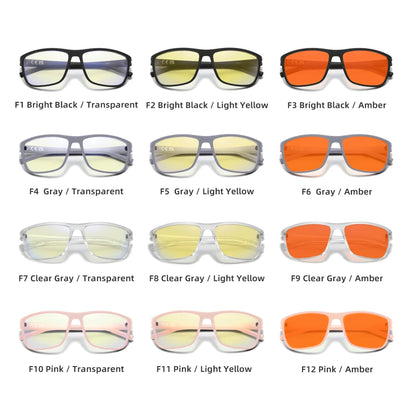 99% Blue Light Blocking Glasses — KINGSEVEN Transparent Lens Computer Eyeglasses