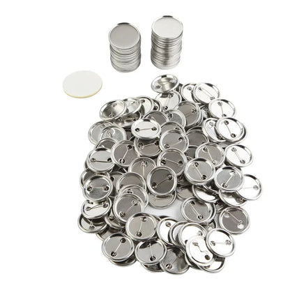 100 Set Blank Badge Button Maker Supplies Kit – DIY Pin Button Parts for 25mm–58mm Pin Badge Press Machine Accessories