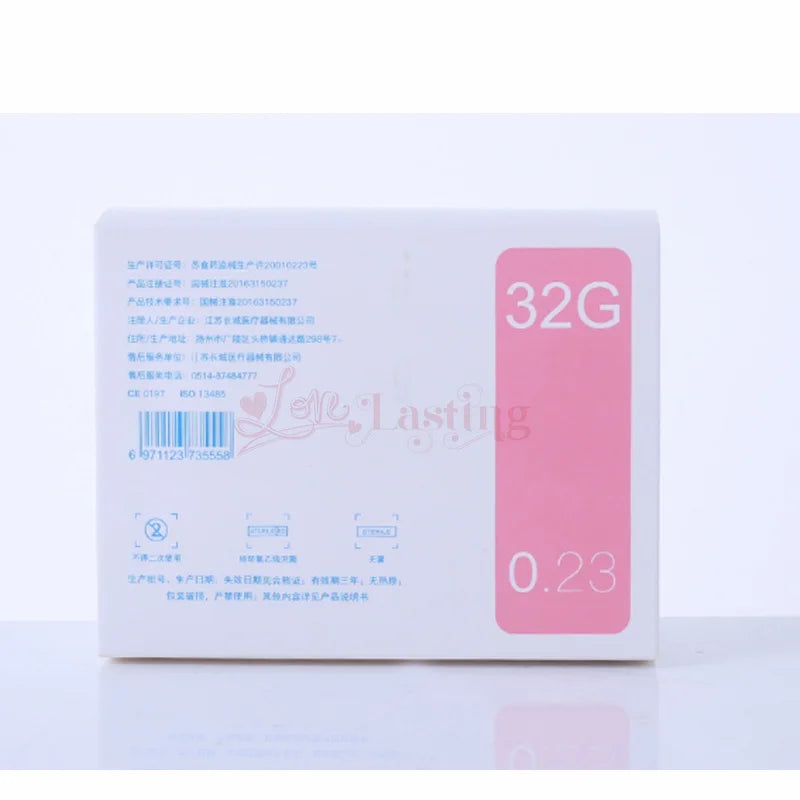 25pcs Disposable Sharp Needles – 18G to 34G Sterile Stainless Steel Tattoo & Hyaluronic Acid Needles
