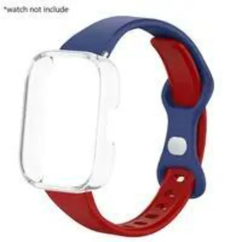 Slim Silicone Strap & Case - Soft Matte Protective Cover Bracelet for Redmi Watch 6/5/4 Active & 5 Lite