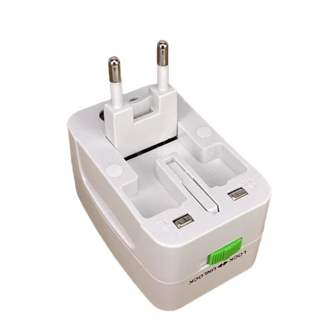Universal Power Plug Adapter - International Travel AC Charger Converter for EU, US, AU, UK, Electrical Socket Outlet