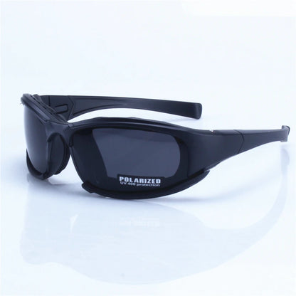 X7 Military Polarized Sunglasses for Men: Bullet-Proof, Smoke Lens Goggles for Motorcycle Cycling and Airsoft Shooting