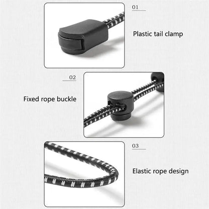Adjustable Elastic Rope Set — Backpack & Trekking Pole Holder for Hiking, Mountaineering, 2/4/6pcs